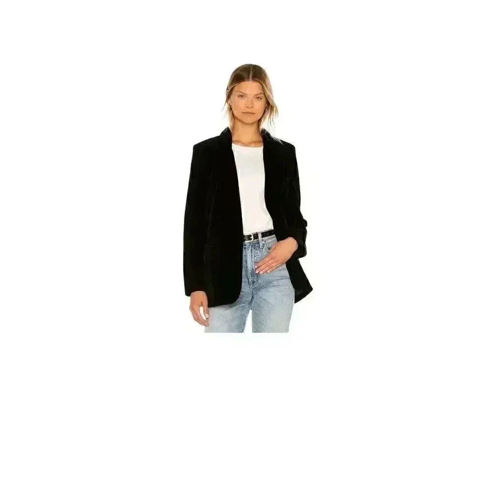 BB Dakota by Steve Madden Women's Crush Alot Black Poly Velvet Lined Blazer NEW
